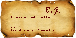 Brezsny Gabriella névjegykártya